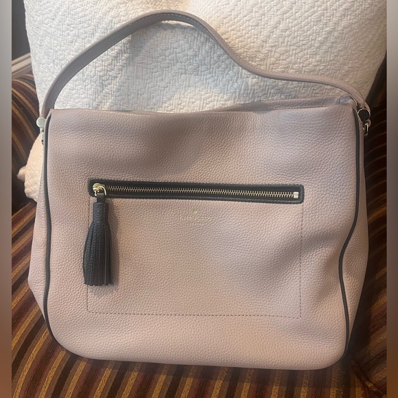 Kate Spade Chester Street Michaela Shoulder Bag. Taupe/Black with Gold Accents - Picture 3 of 8